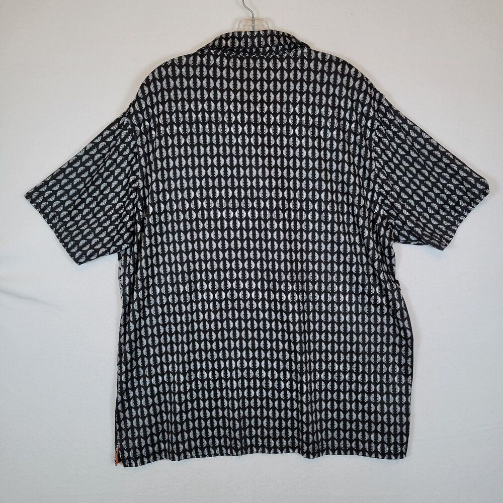 Maelreg Mens Geometric Performance Polo Shirt Size 2XL Black Athleisure Comfort - Picture 7 of 7